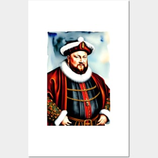 Santa Henry VIII (Celebrity Christmas) Posters and Art